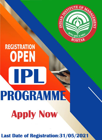Indian Institute of Management (IIM), Integrated Law Rohtak, 2021