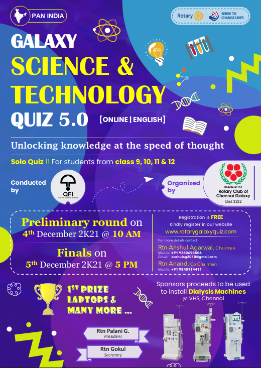 Galaxy Science & Technology Quiz Rotary Club Chennai