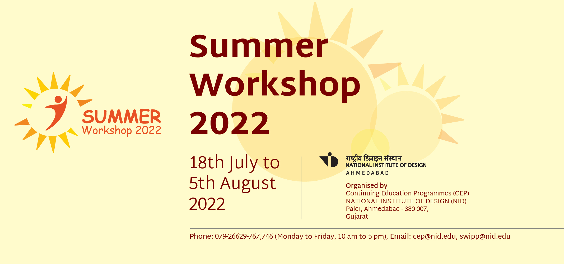 Summer Workshop NID 2022