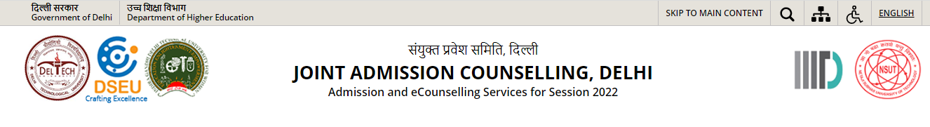 Joint Admission Counselling 2022 JAC Delhi
