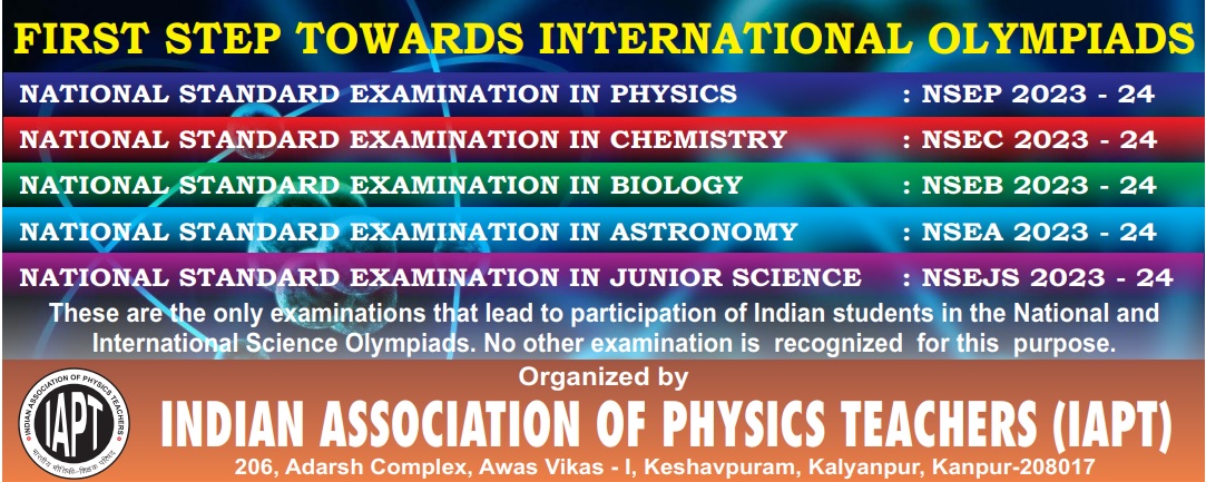 National Standard Examinations 2023 (Physics, Chemistry, Biology and Astronomy)