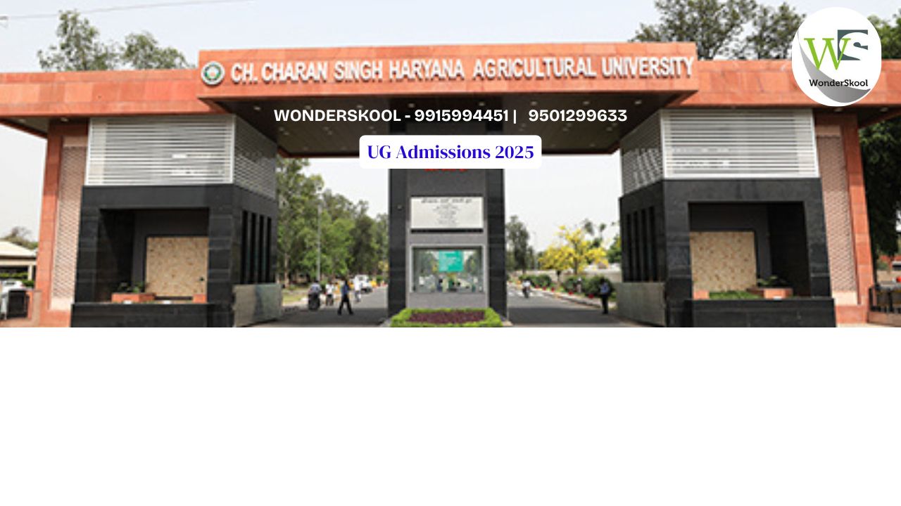 Chaudhary Charan Singh Haryana Agricultural University Admissions 2025