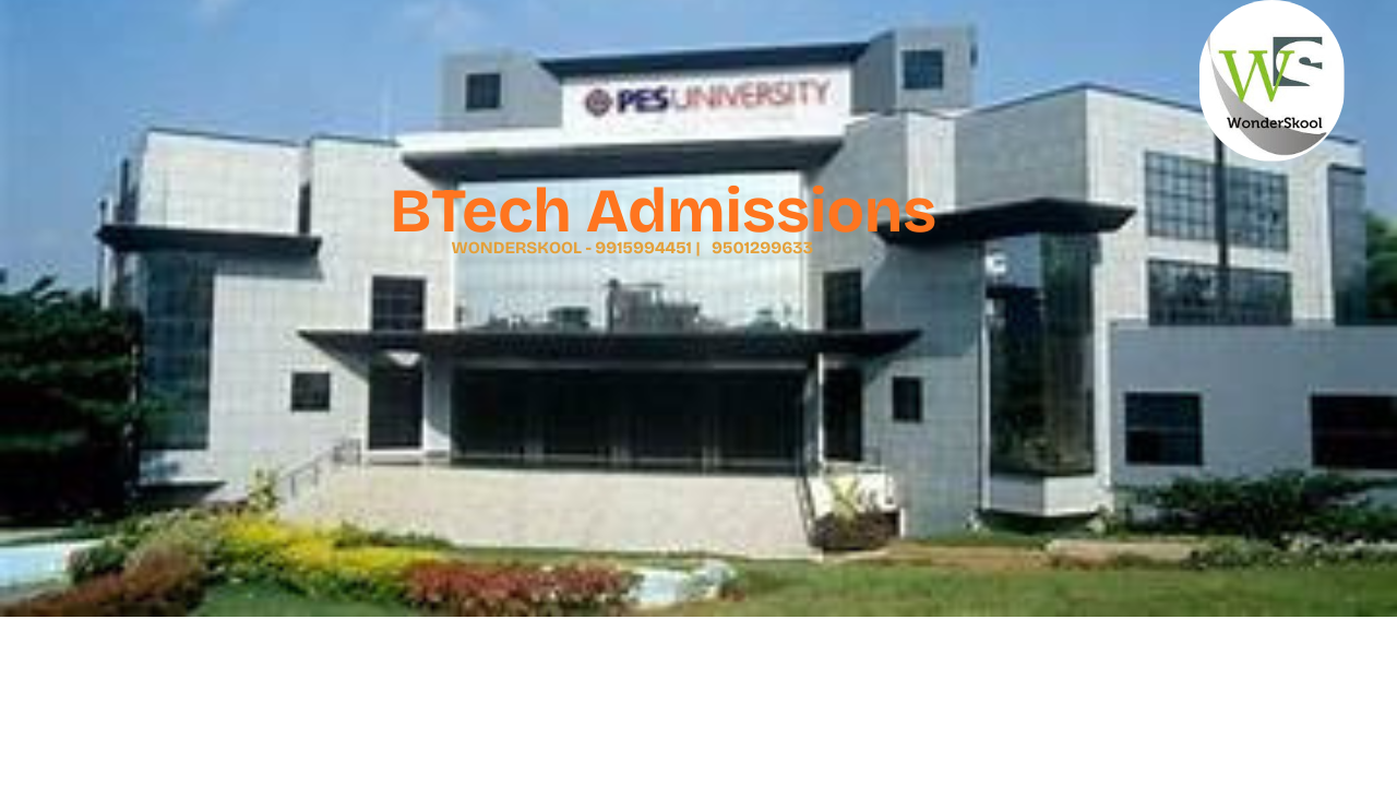 PES University, Bangalore | BTech Admissions 2026