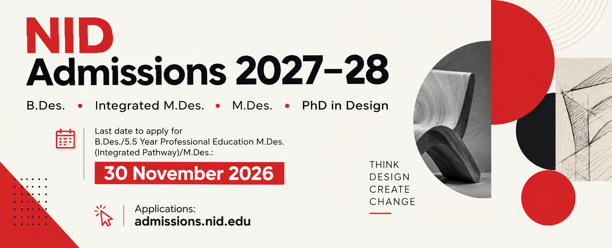 NID Admissions 2027–28: B.Des., Integrated M.Des. & M.Des.